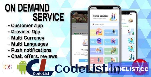 On Demand Service Solution v2.8 – 4 Apps – Flutter (iOS+Android)