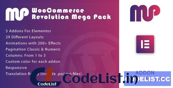 WooCommerce Revolution Mega Pack for Elementor v1.0