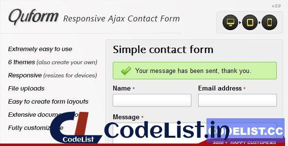 Quform v2.5.2 – Responsive Ajax Contact Form