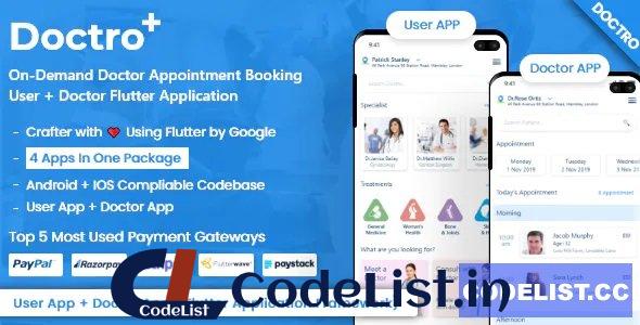 Doctor Appointment Booking v1.0 – Medicine Ordering Flutter App