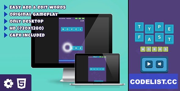 Type Fast Words v1.0 – HTML5 Game