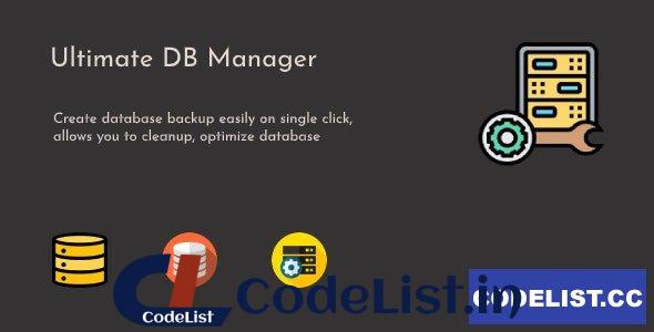 Ultimate DB Manager v1.0.3 – WordPress Database Backup, Cleanup & Optimize Plugin