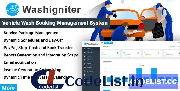 Washigniter v1.0 – Vehicle Wash Booking Management System