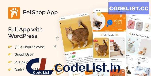 PetShop v1.0 – Flutter App with WordPress Backend