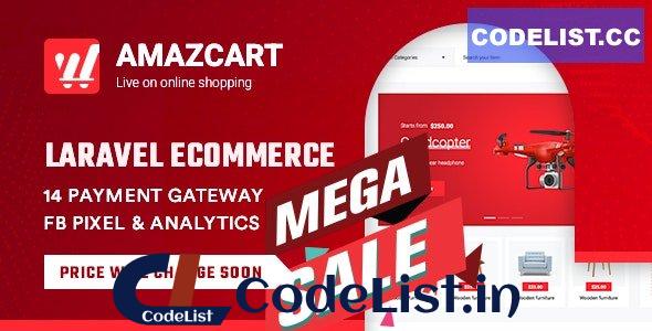 AmazCart v1.6 – Laravel Ecommerce System CMS – nulled