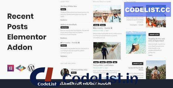 Recent Posts Elementor Addon v1.0