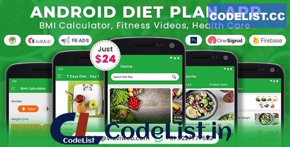 Android Diet Plan App (BMI Calculator, Fitness Videos, Health Care) v6