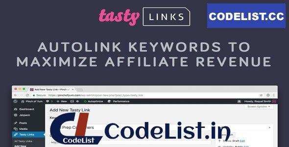 Tasty Links v1.0.1 – Autolink Keywords to Maximize Affiliate Revenue