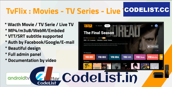 TvFlix v2.0 – Movies – TV Series – Live TV Channels for Android TV