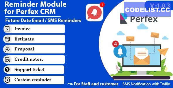 Reminder module for Perfex CRM v1.0.3