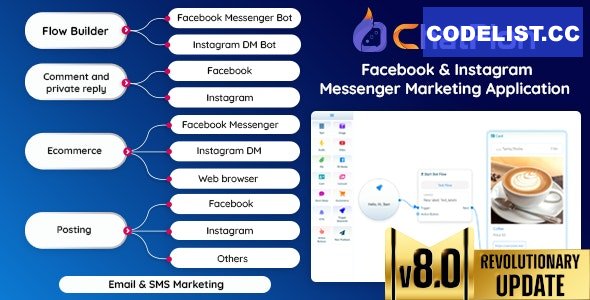 ChatPion v8.0 – Facebook & Instagram Chatbot,eCommerce,SMS/Email & Social Media Marketing Platform (SaaS) – nulled