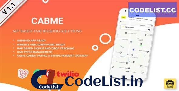 Cabme v1.1 – Enterprise Level Complete Taxi App Android + Web