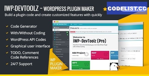 iWP-DevToolz (Pro) – WordPress Plugin Maker + Code Generator v2.0