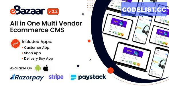 eBazaar v2.2 – All In One Multi Vendor Ecommerce CMS – nulled
