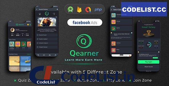 Qearner v1.0.3 – Quiz App – Android Quiz game with Earning System + Admin panel – nulled