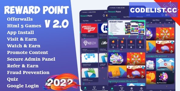 Reward Point v2.0 – Html Games + Offerwall – nulled