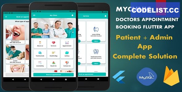 Myclinic v1.4.3 – Doctors Appointment Booking App (Admin + Patient) | Complete Solution | Flutter