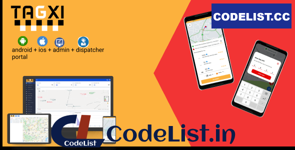 TAGXI – Taxi Application | Uber clone – Android + IOS + Dashboard