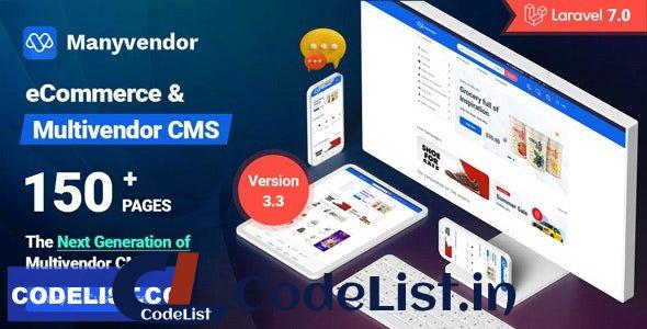 Manyvendor v3.3 – eCommerce & Multivendor CMS