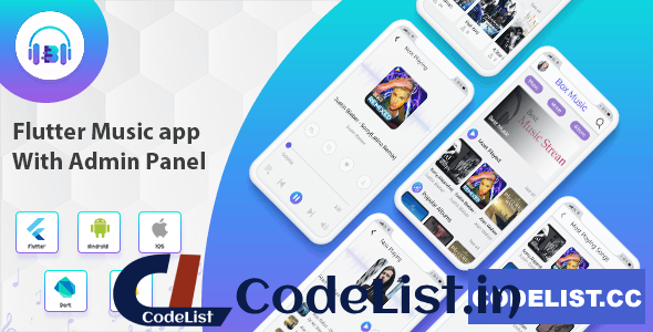 Flutter App Music for Android & IOS With Admin Panel ( Flutter2.0 ) v2.1