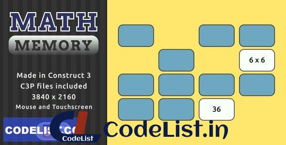 Math Memory – HTML5 Math game