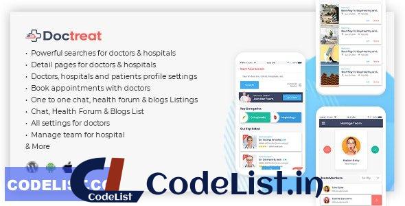 Doctreat v2.2 – React Native Mobile APP for Android and IOS