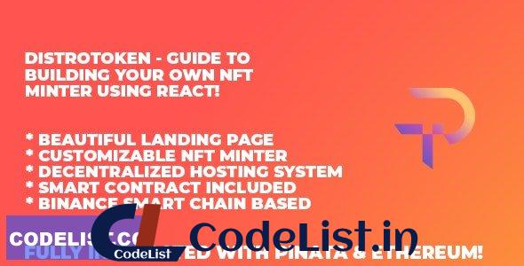 DistroToken v1.0 – NFT Minter In React (Binance Version)