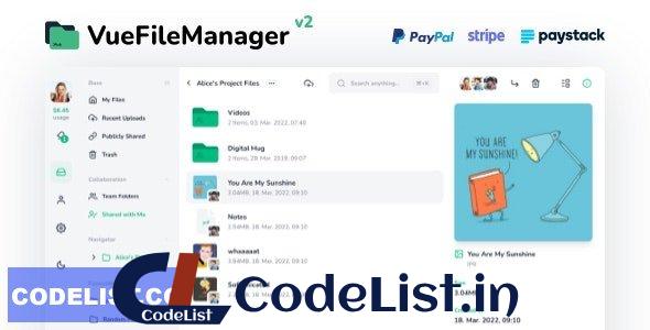 Vue File Manager v2.2.7 – Store, Share & Get Files Instantly – nulled