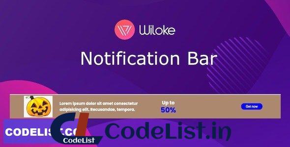 Wiloke Notification Bar v1.0.0