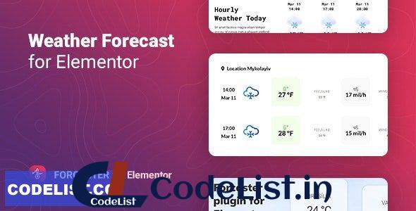 Forcaster v1.0.1 – Weather Forecast for Elementor