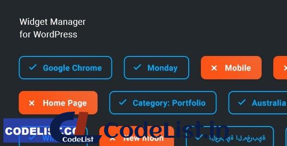 Widget Manager v1.0.2 – WordPress widgets management system