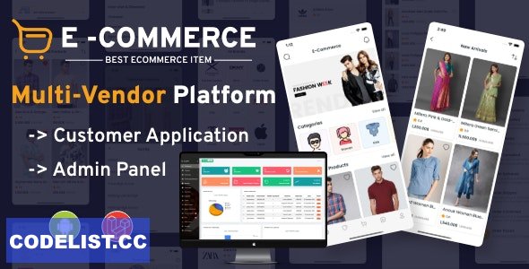 eCommerce v1.0 – Multi vendor ecommerce Android App with Admin panel