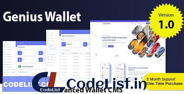 Genius Wallet v1.0 – Advanced Wallet CMS with Payment Gateway API