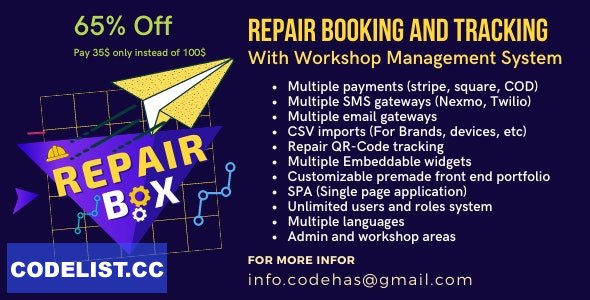 Repair box v0.5.8 – Repair booking,tracking and workshop management system – nulled