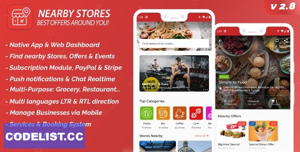 Nearby Stores Android v2.8.0 – Offers, Events, Multi-Purpose, Restaurant, Services & Booking