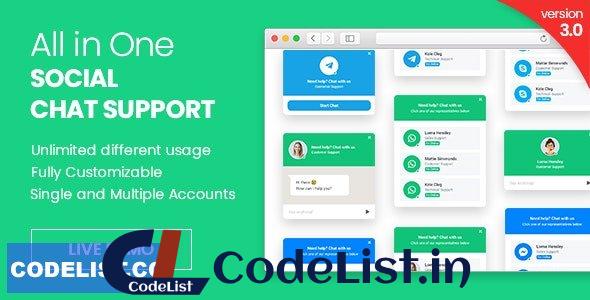 WhatsApp Chat Support & All in One v3.0 – jQuery Plugin