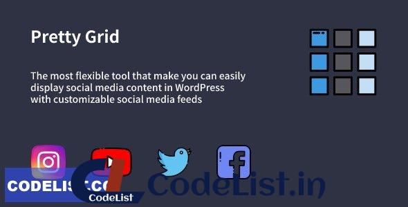 Pretty Grid v1.0.2 – WordPress Social Feed Gallery Plugin