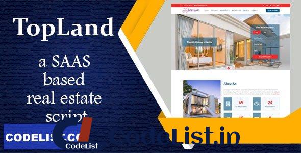 TopLand v1.1 – Laravel real estate agency portal with saas