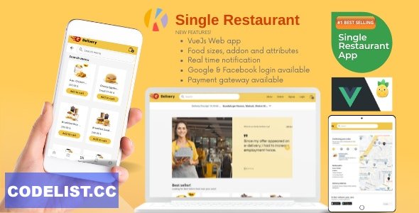 Karenderia Single Restaurant Website Food Ordering and Restaurant Panel v1.0.0