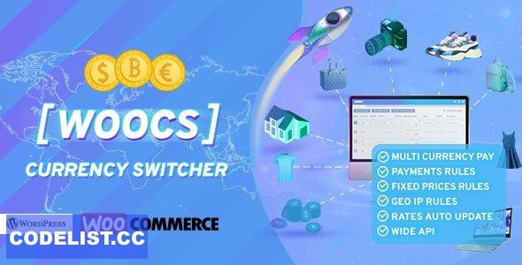 WOOCS v2.3.8 – WooCommerce Currency Switcher. Professional multi currency plugin