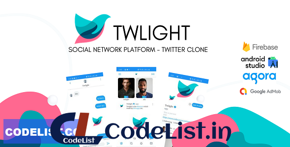 Twlight social network app v1.0 – Twitter clone – android studio & firebase