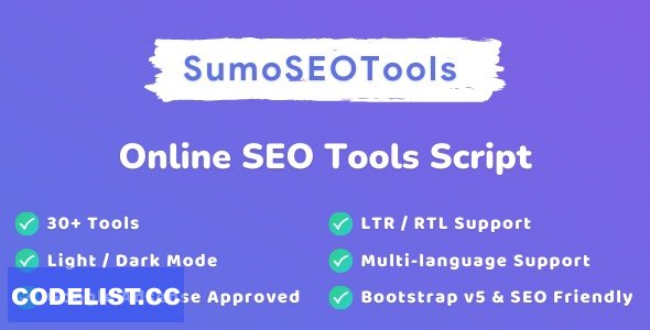 SumoSEOTools v1.0.0 – Online SEO Tools Script – nulled