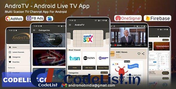 AndroTV v1.0 – Android Multiple TV Channels App (Live Streaming)