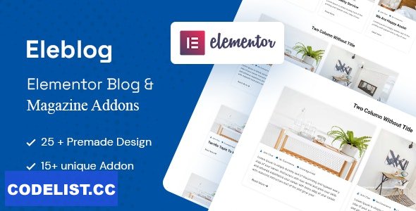 Eleblog v2.0.1 – Elementor Magazine and Blog Addons