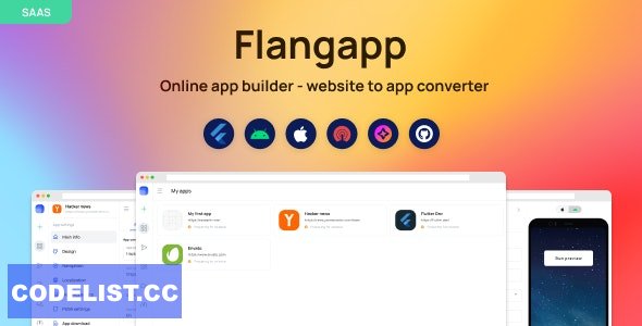 Flangapp v1.2 – SAAS Online app builder from website