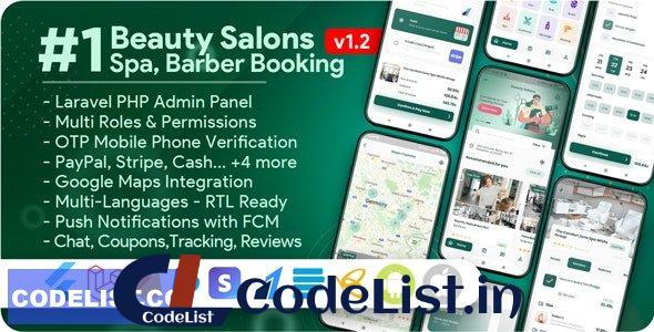 Beauty Salons, Spa, Massage, Barber Booking, Business Listing Multi-Vendor App with Admin Panel v1.2.1