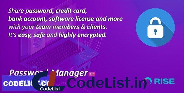 Password Manager for RISE CRM v1.1