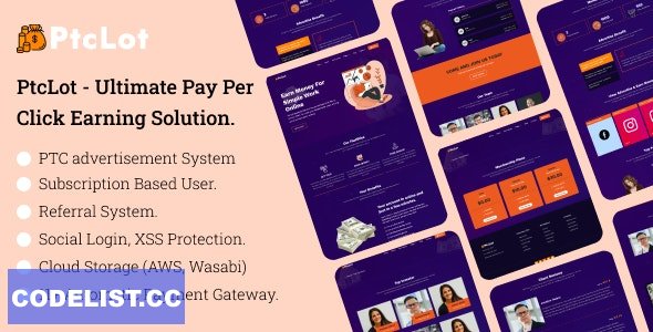 PtcLot v1.0 – Ultimate Pay Per Click Earning Solution