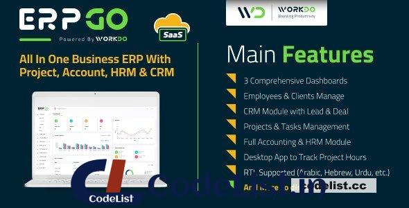 ERPGo SaaS v6.2 – All In One Business ERP With Project, Account, HRM & CRM – nulled