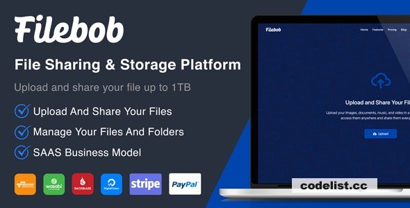 Filebob v1.8.0 – File Sharing And Storage Platform (SAAS) – nulled